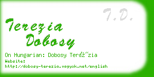 terezia dobosy business card